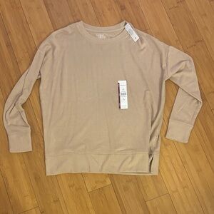 Time and Tru Beige Relaxed Fit Top
